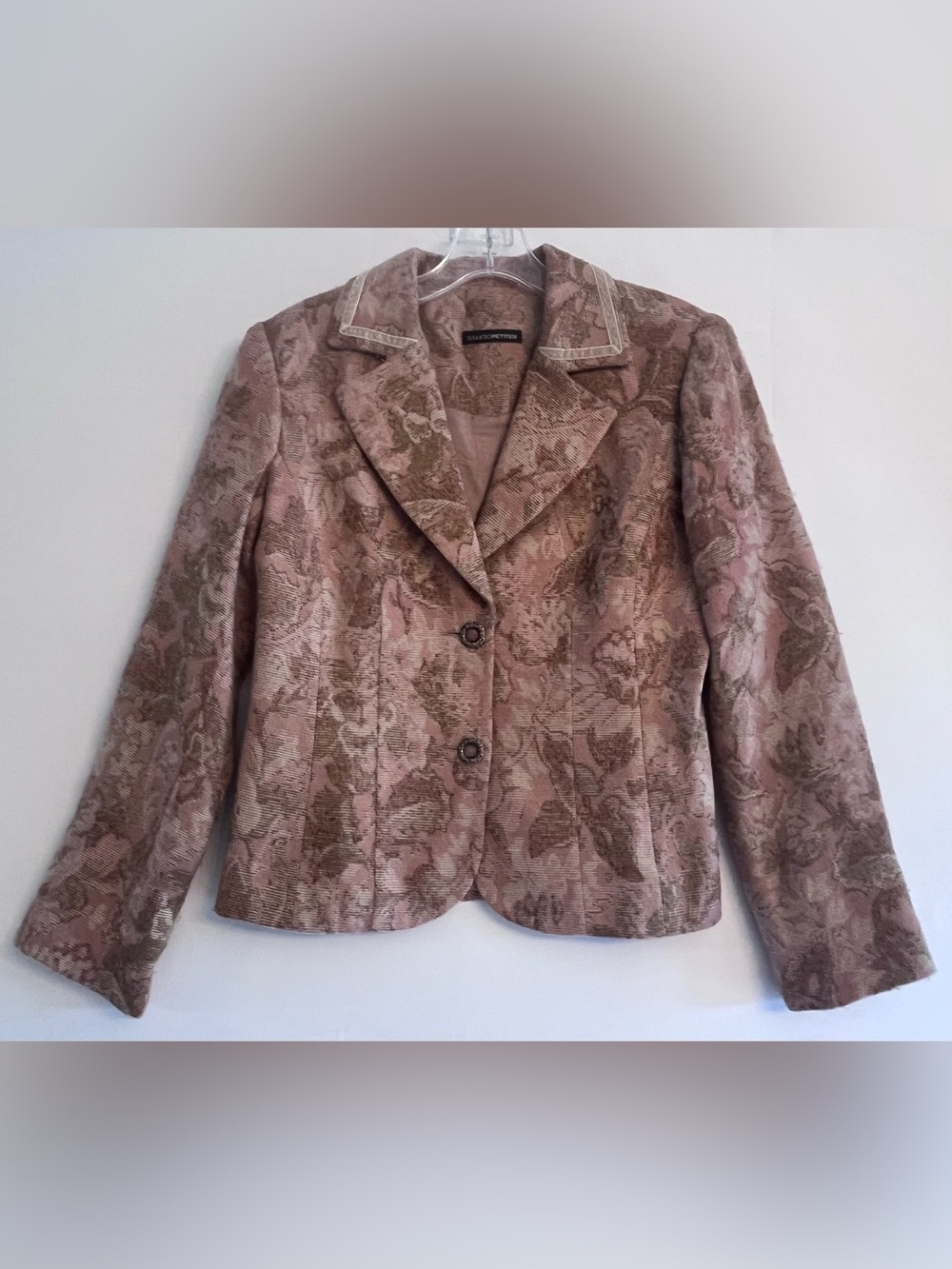 Vintage Tapestry Brocade Style Floral Blazer Jacket